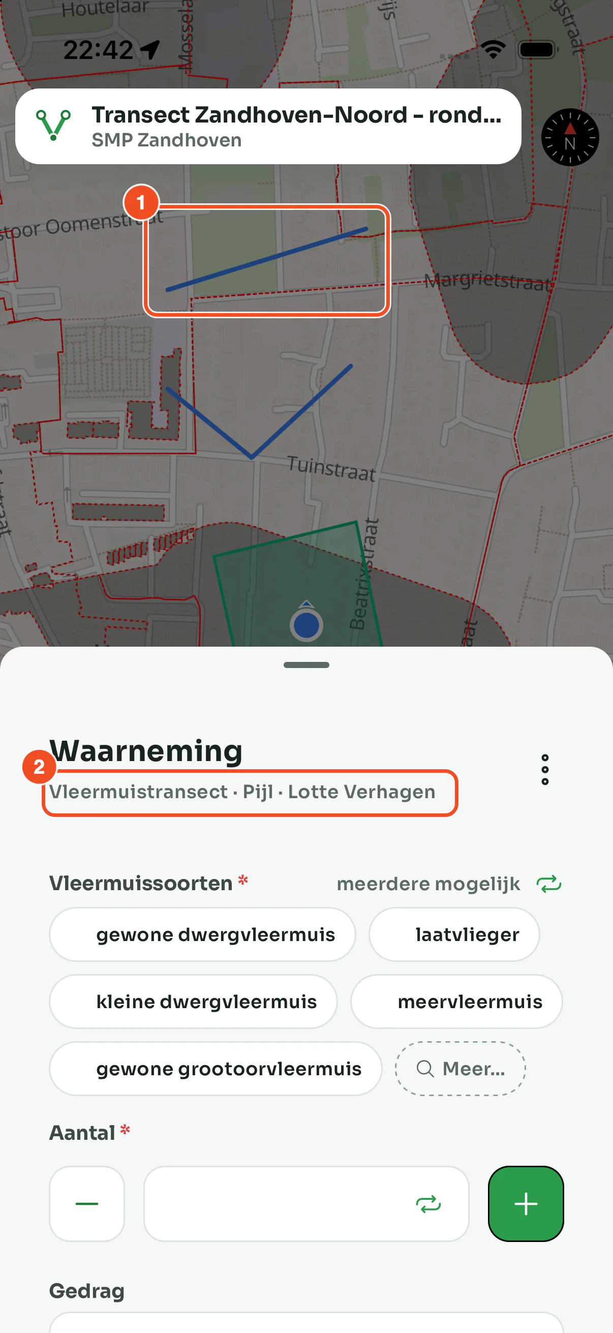 De pijl op de kaart en het formulier met in de ondertitel het woord Pijl
